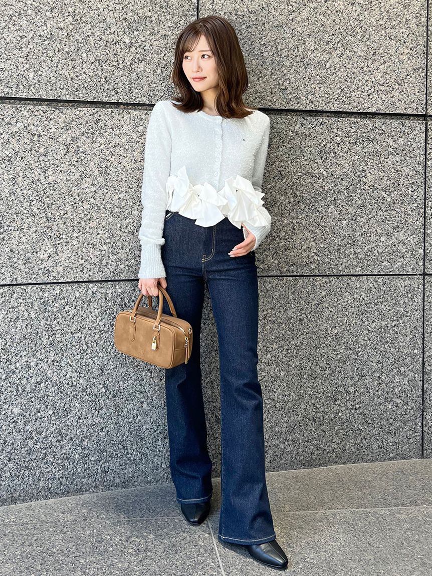 SNIDEL「リボンモチーフカーディガン」|ニット・セーター|