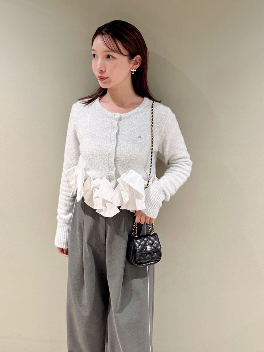SNIDEL「リボンモチーフカーディガン」|ニット・セーター|