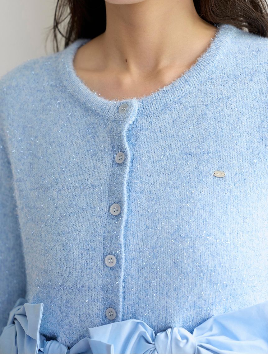 SNIDEL「リボンモチーフカーディガン」|ニット・セーター|