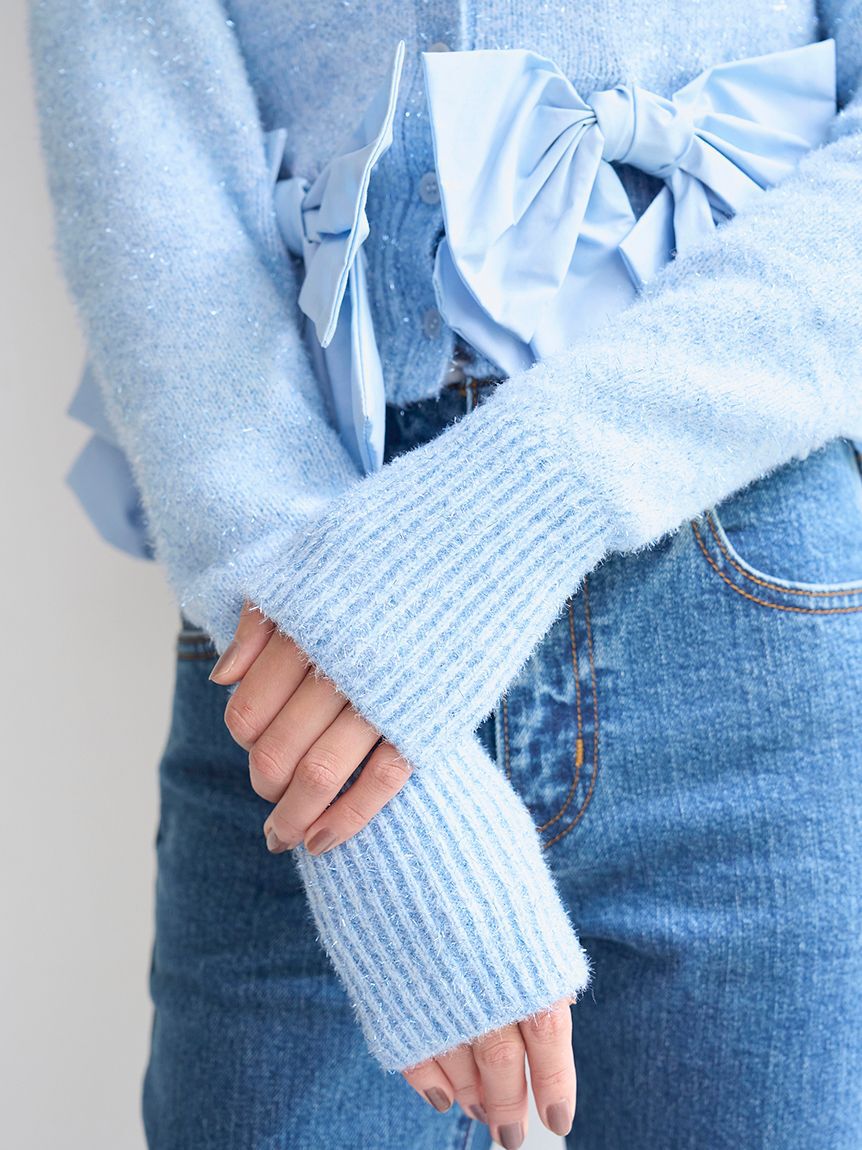 SNIDEL「リボンモチーフカーディガン」|ニット・セーター|