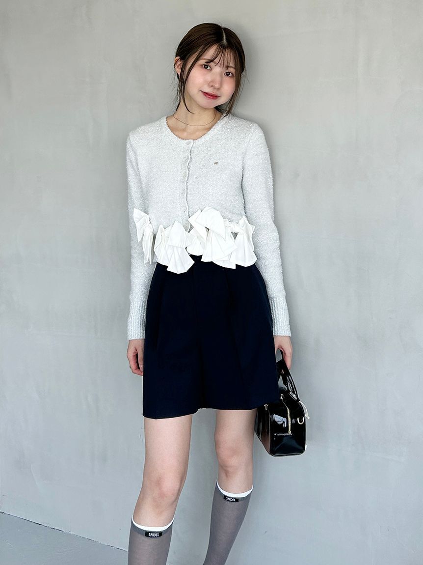 SNIDEL「リボンモチーフカーディガン」|ニット・セーター|