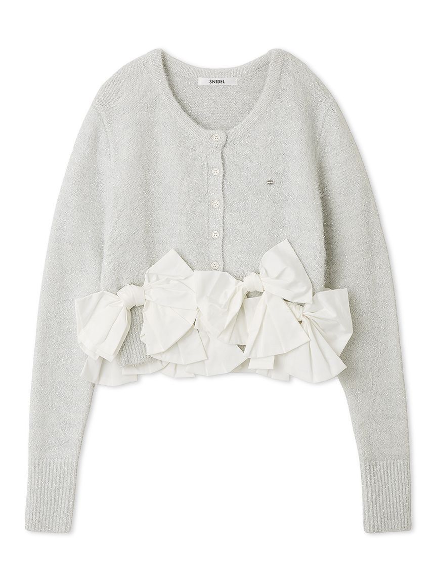 SNIDEL「リボンモチーフカーディガン」|ニット・セーター|