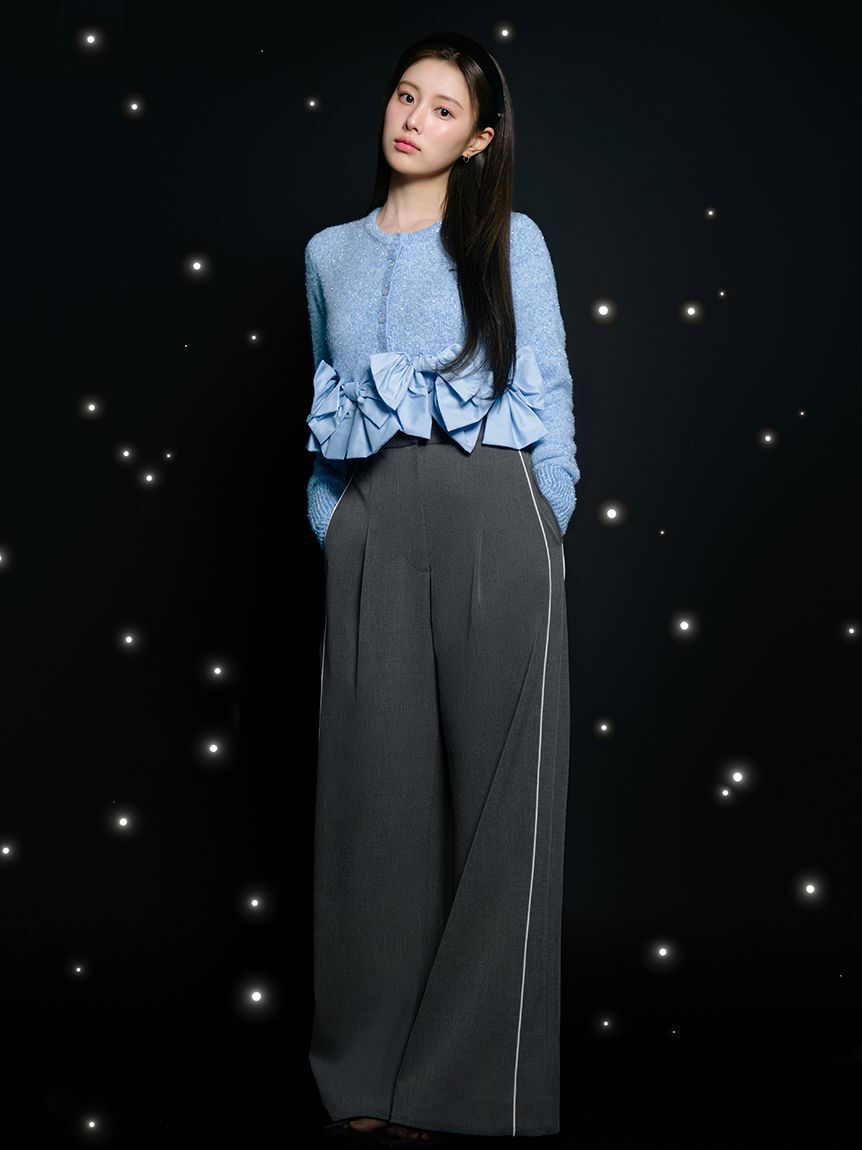 SNIDEL「リボンモチーフカーディガン」|ニット・セーター|