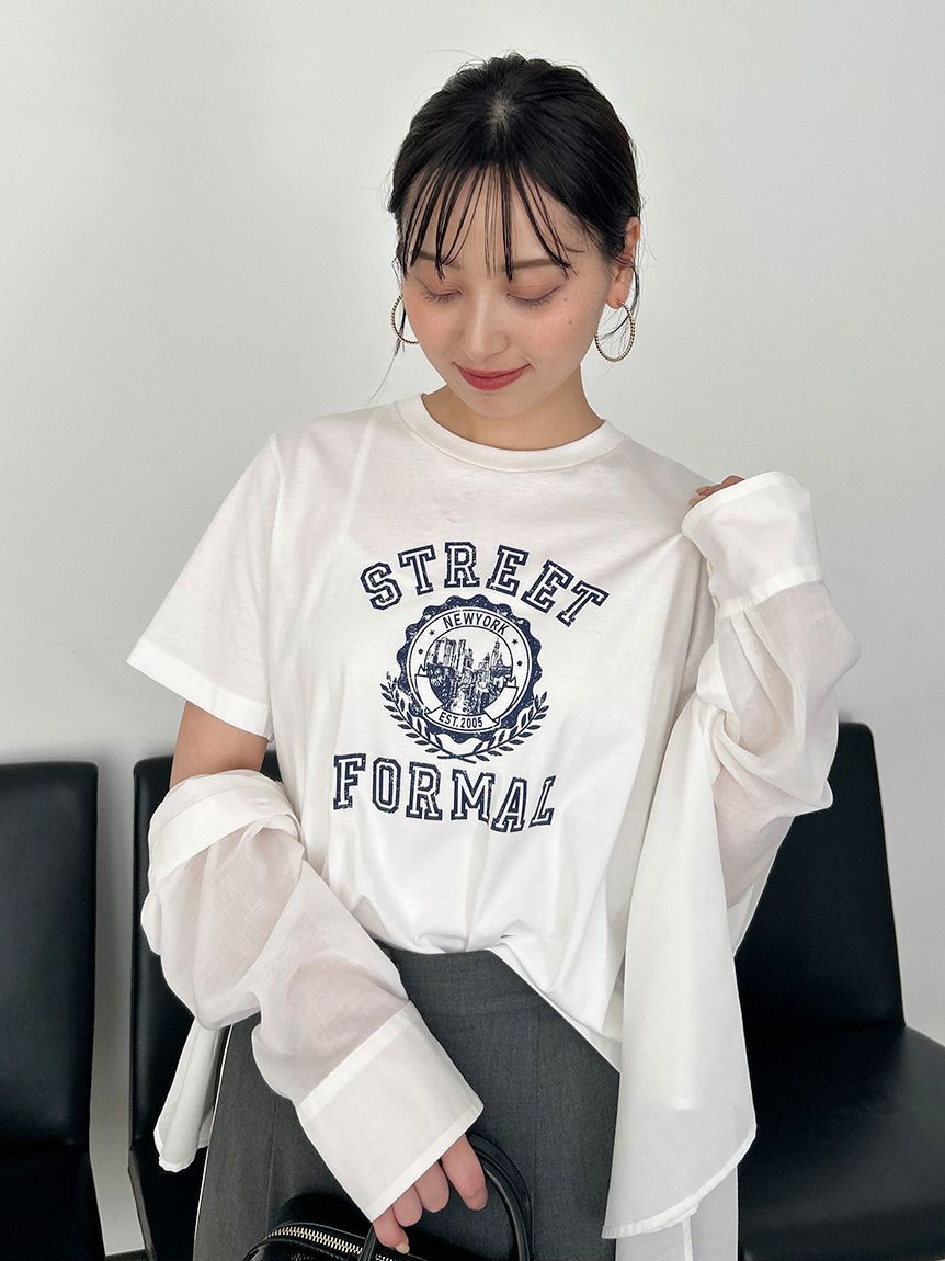 SNIDEL「プリントロゴTシャツ」|Tシャツ・カットソー|WHT