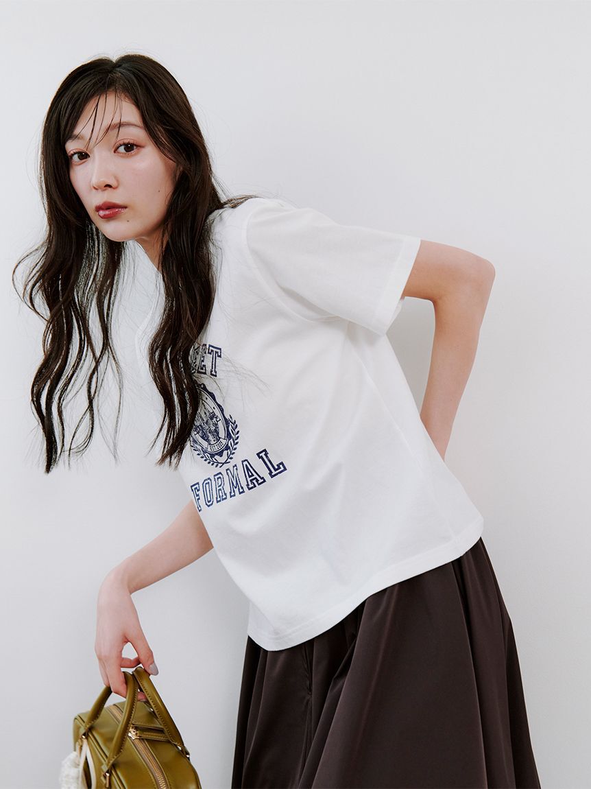 SNIDEL「プリントロゴTシャツ」|Tシャツ・カットソー|