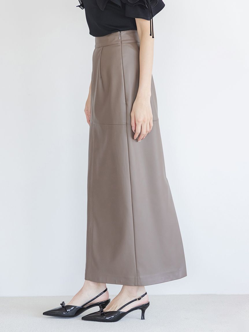 SNIDEL「ストレッチレザータイトスカート」|スカート|