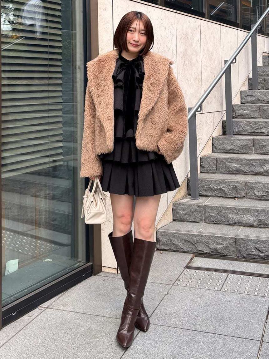 SNIDEL「ティアードラッフルミニドレス」|ワンピース|