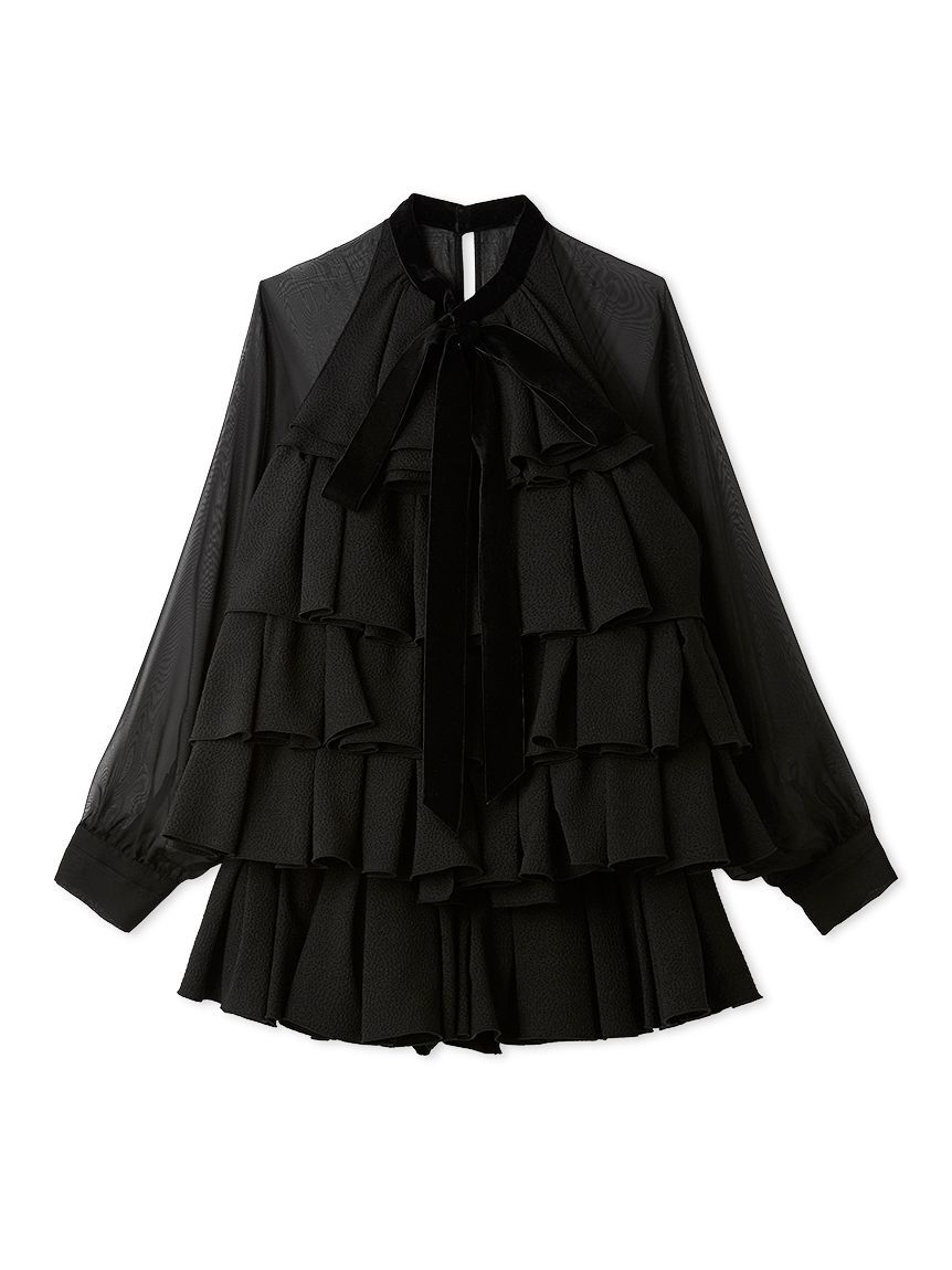 SNIDEL「ティアードラッフルミニドレス」|ワンピース|