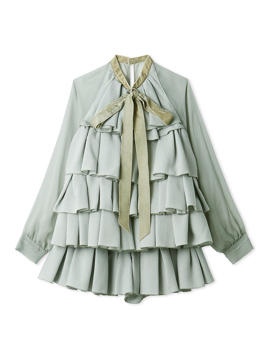 SNIDEL「ティアードラッフルミニドレス」|ワンピース|