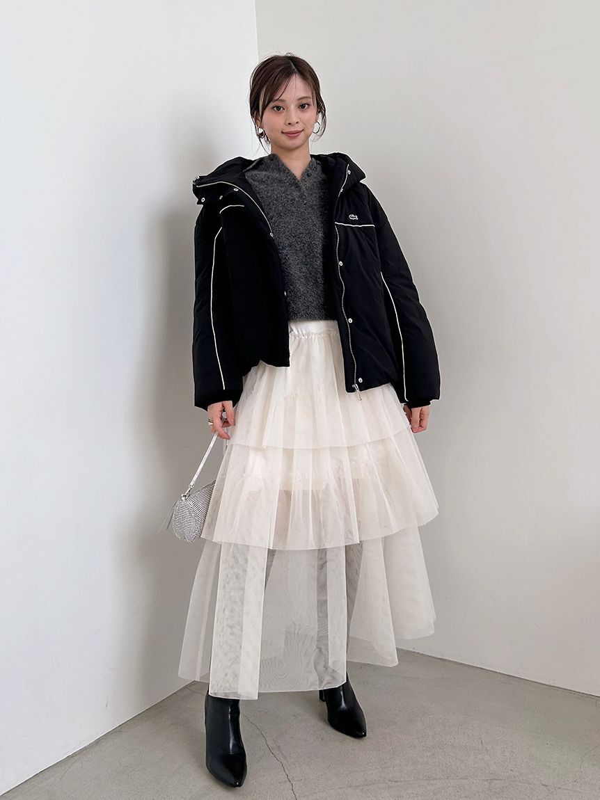 SNIDEL「チュールパニエスカート」|スカート|