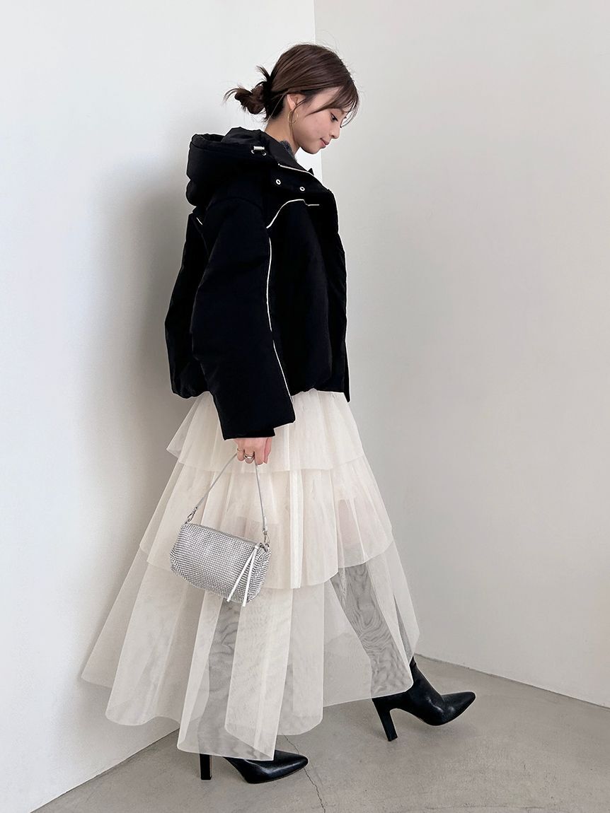 SNIDEL「チュールパニエスカート」|スカート|