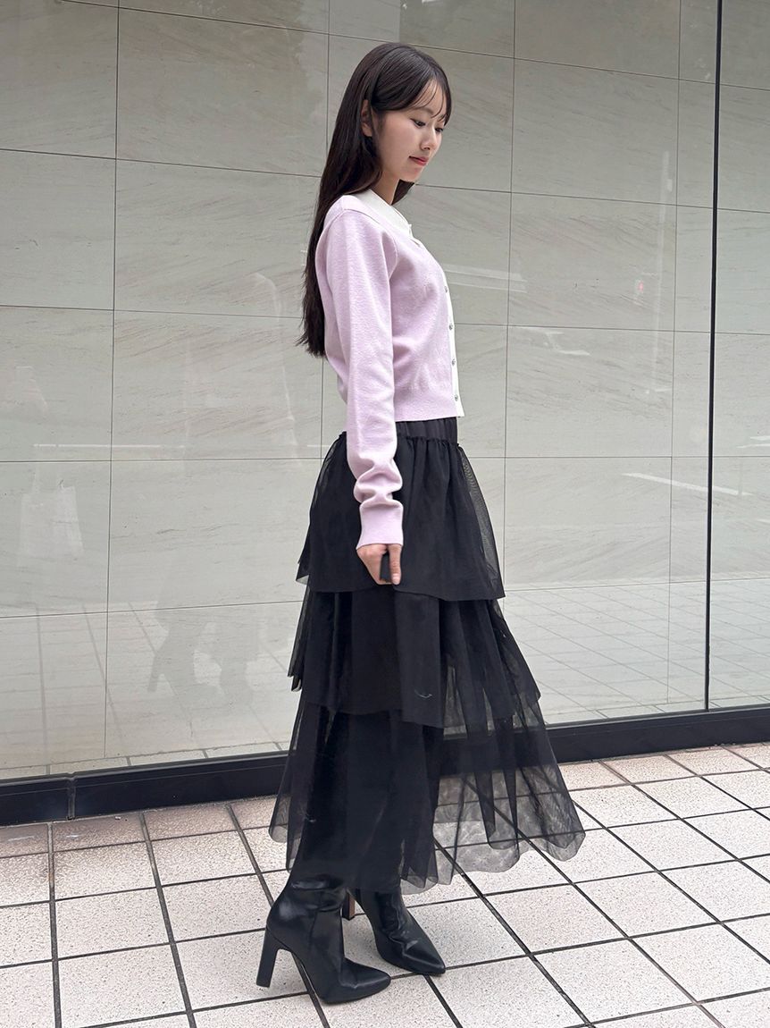 SNIDEL「チュールパニエスカート」|スカート|