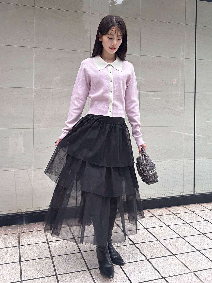 SNIDEL「チュールパニエスカート」|スカート|