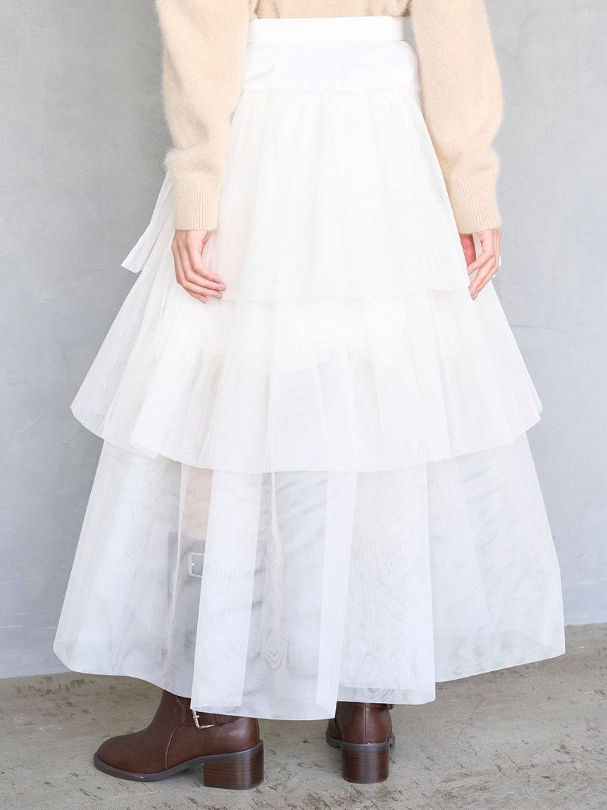 SNIDEL「チュールパニエスカート」|スカート|