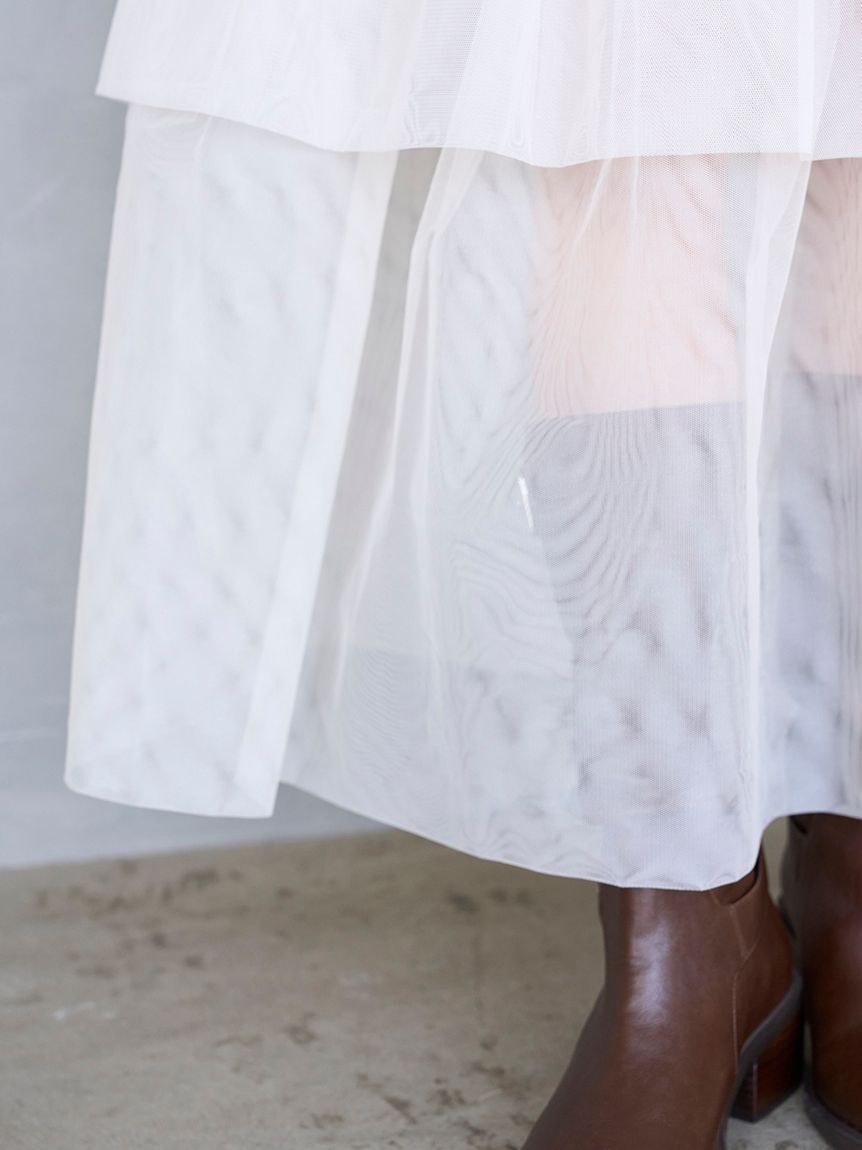 SNIDEL「チュールパニエスカート」|スカート|