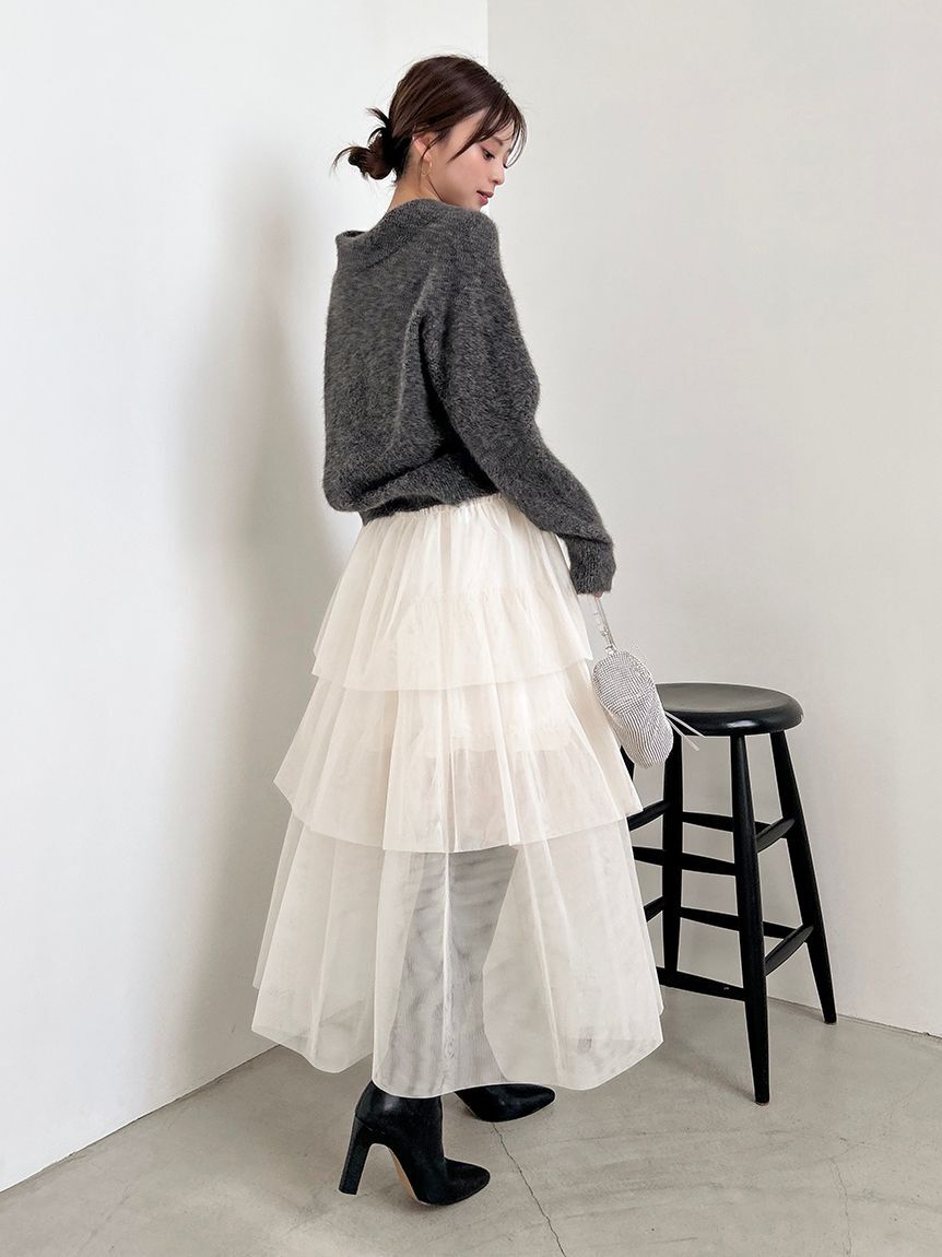 SNIDEL「チュールパニエスカート」|スカート|