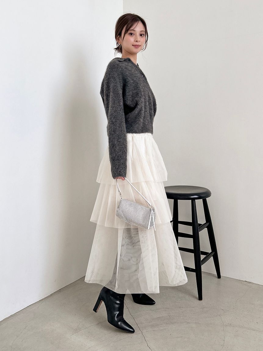 SNIDEL「チュールパニエスカート」|スカート|