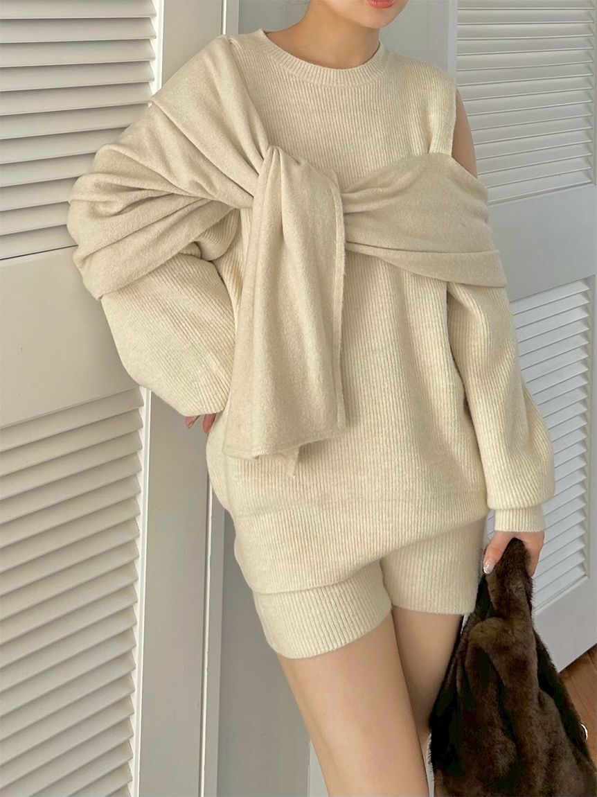 SNIDEL「ディフォメーションニットプルオーバー」|ニット・セーター|IVR