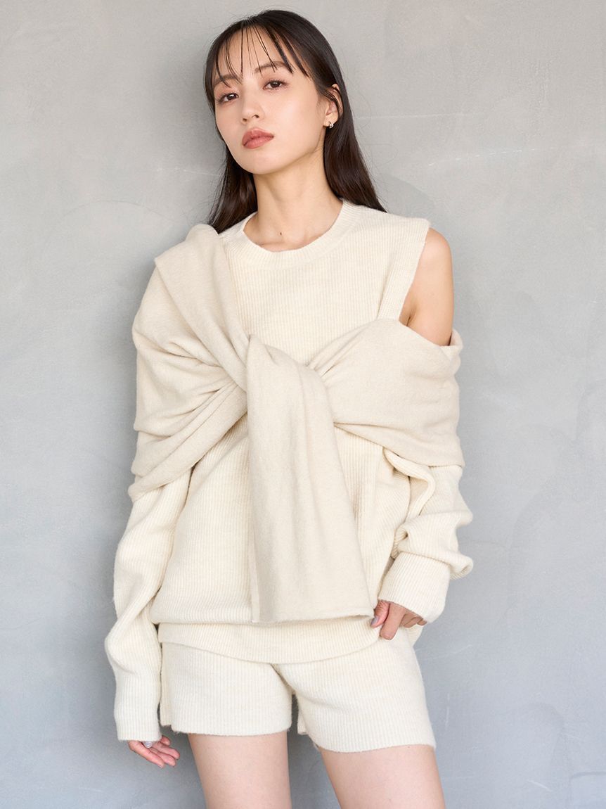 SNIDEL「ディフォメーションニットプルオーバー」|ニット・セーター|