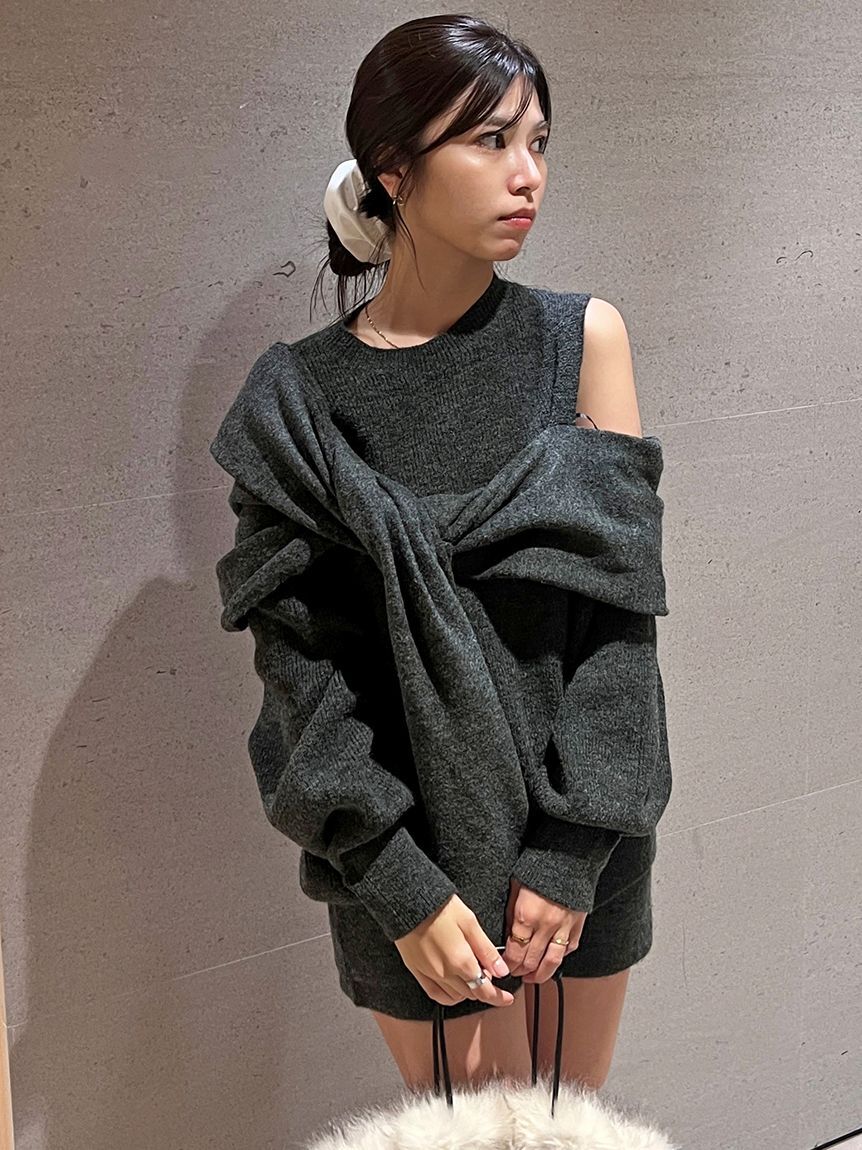 SNIDEL「ディフォメーションニットプルオーバー」|ニット・セーター|