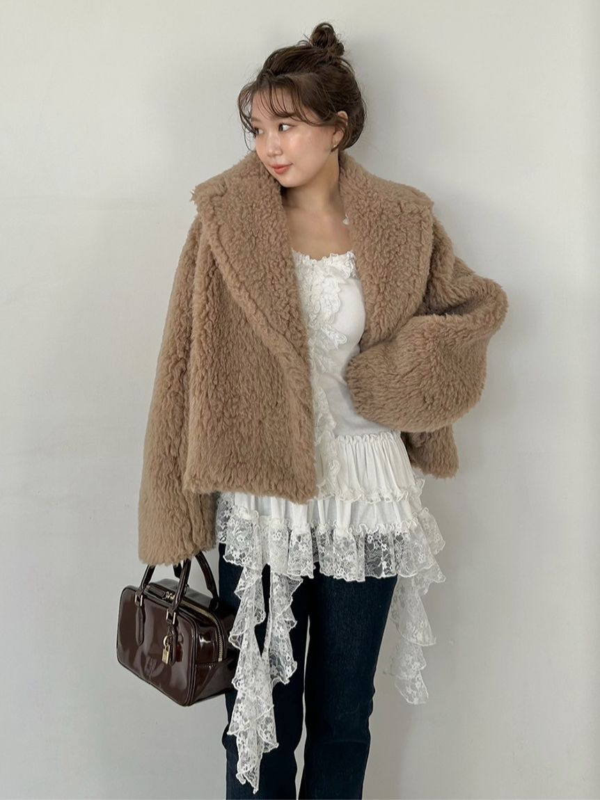 SNIDEL「ティアードフリルカットソープルオーバー」|Tシャツ・カットソー|