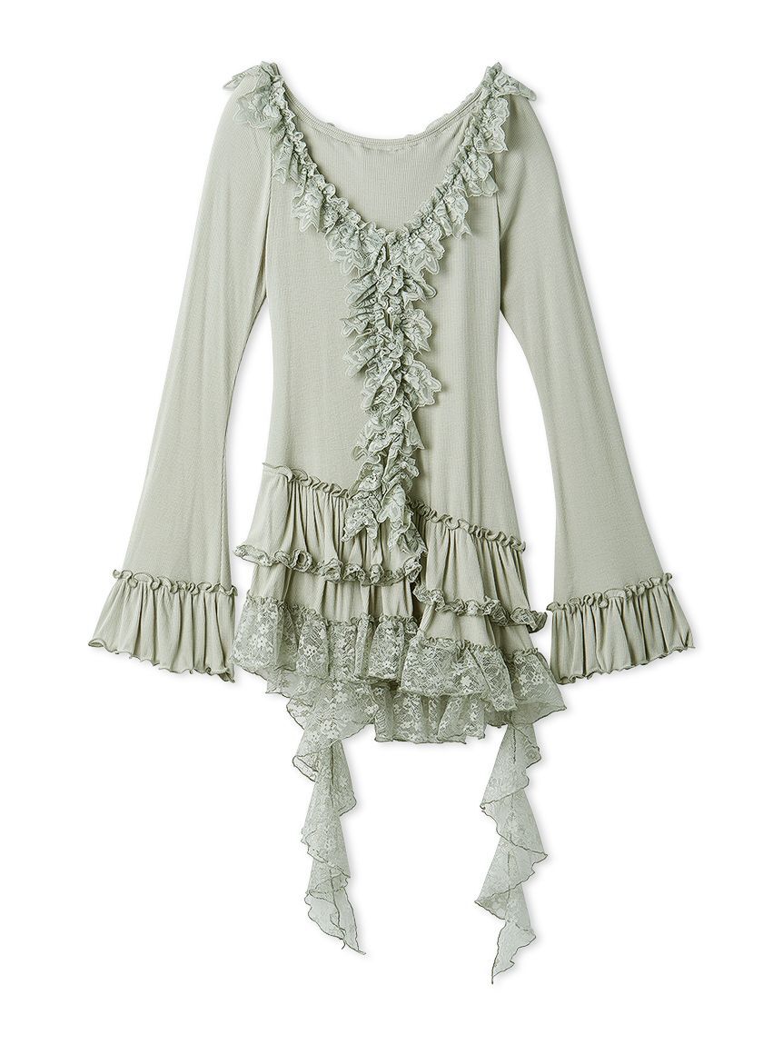 SNIDEL「ティアードフリルカットソープルオーバー」|Tシャツ・カットソー|