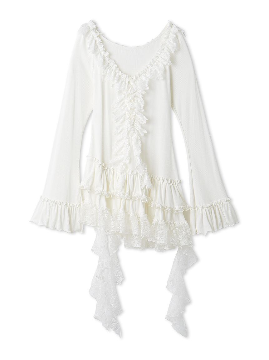 SNIDEL「ティアードフリルカットソープルオーバー」|Tシャツ・カットソー|