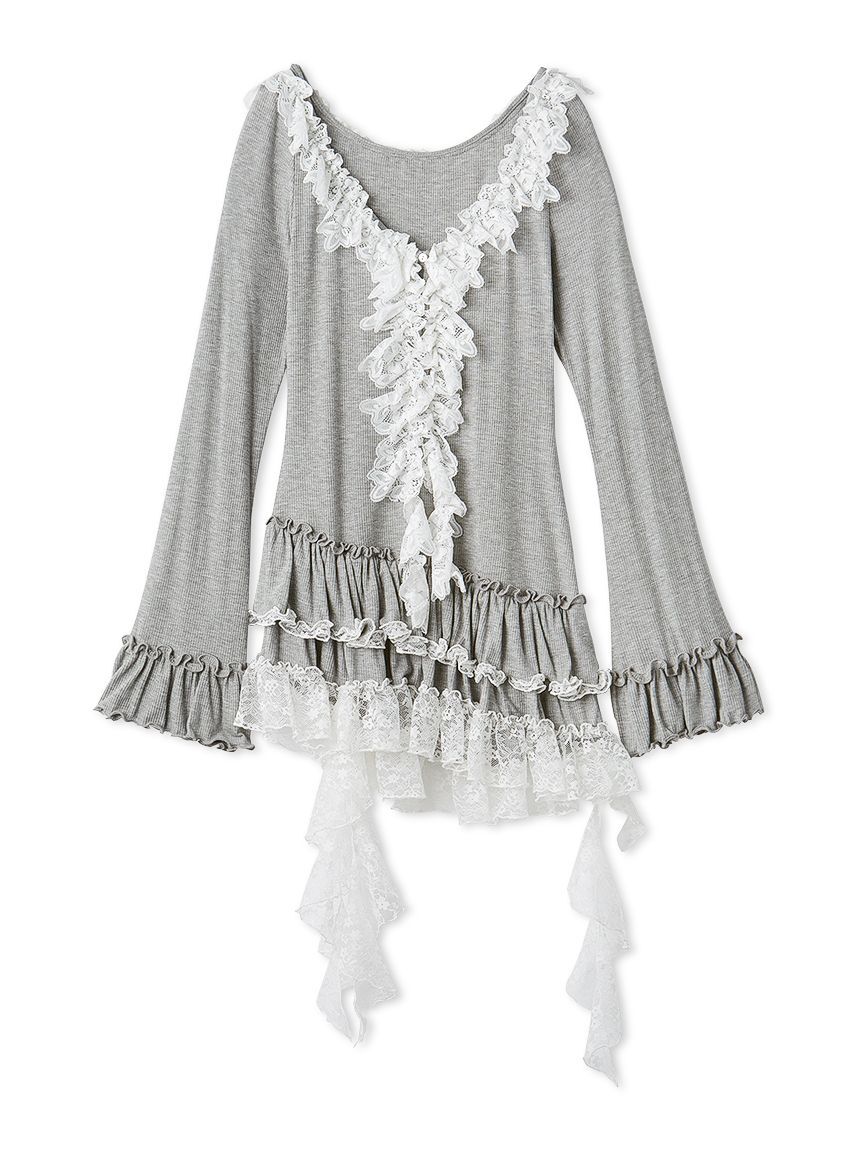 SNIDEL「ティアードフリルカットソープルオーバー」|Tシャツ・カットソー|