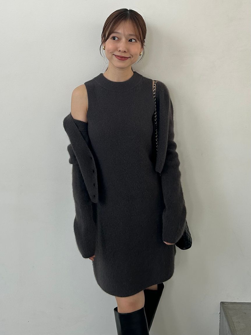 SNIDEL「ラクーン畦ノースリミニワンピース」|ワンピース|