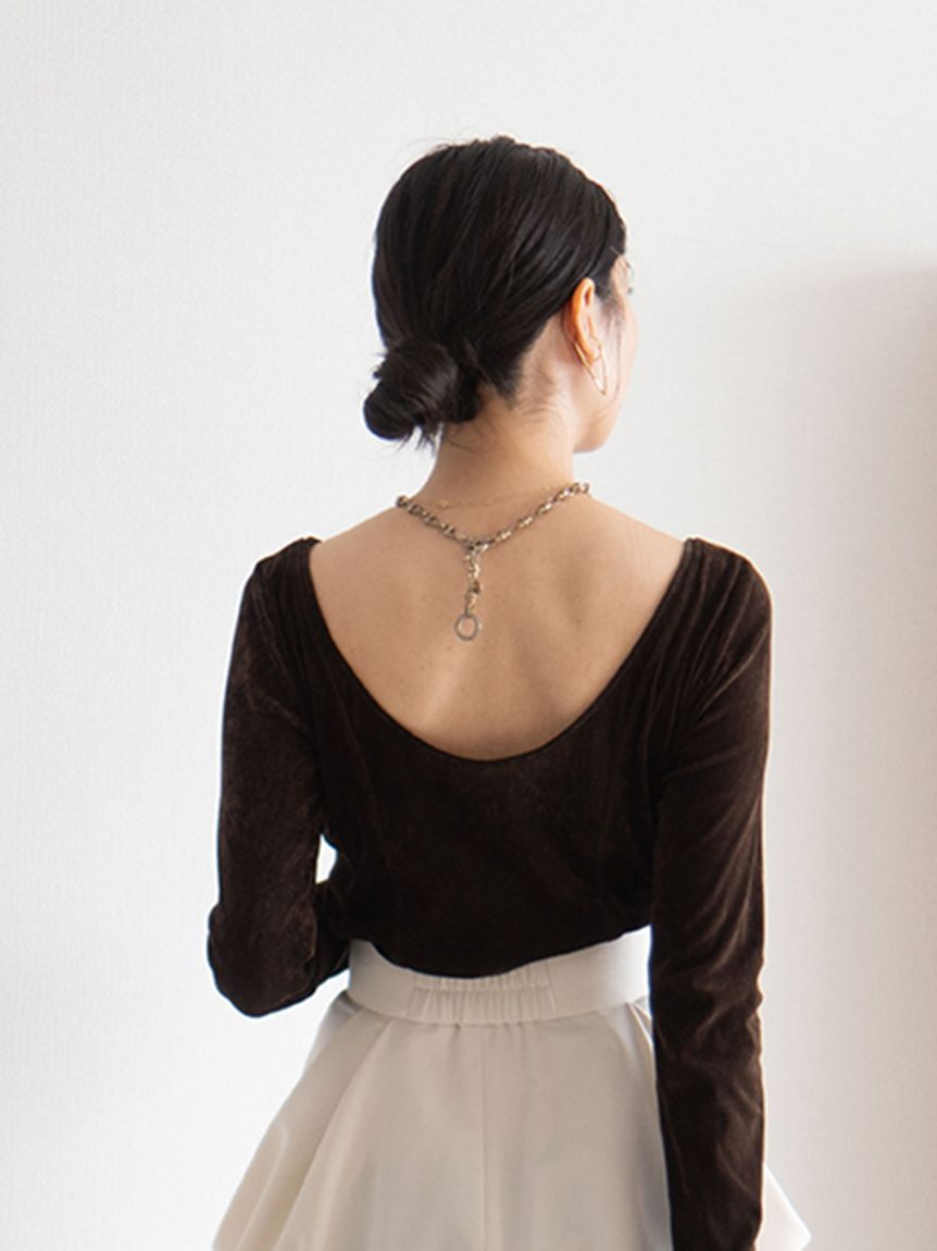 SNIDEL「カップインベロアカットソー」|Tシャツ・カットソー|