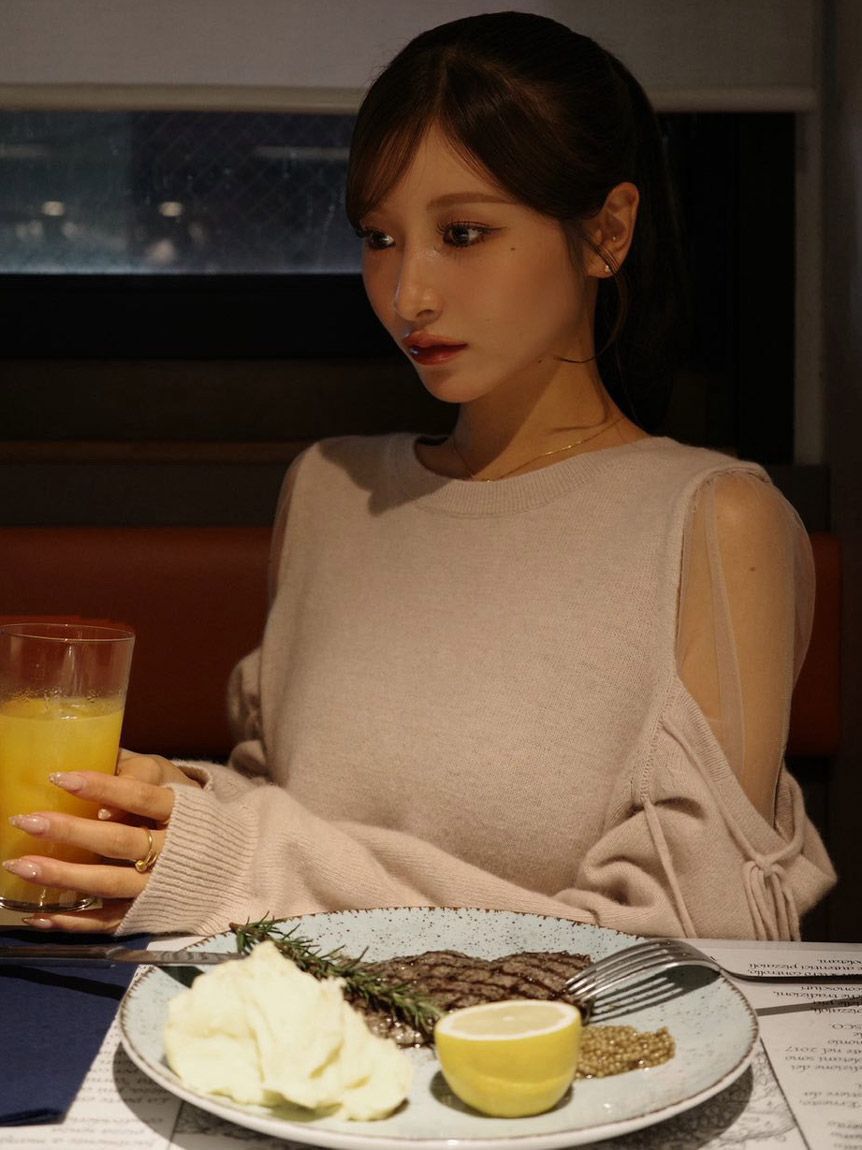 SNIDEL「シースルーショルダーニットプルオーバー」|ニット・セーター|