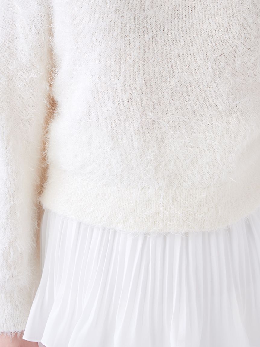 SNIDEL「ファーライクニットプルオーバー」|ニット・セーター|