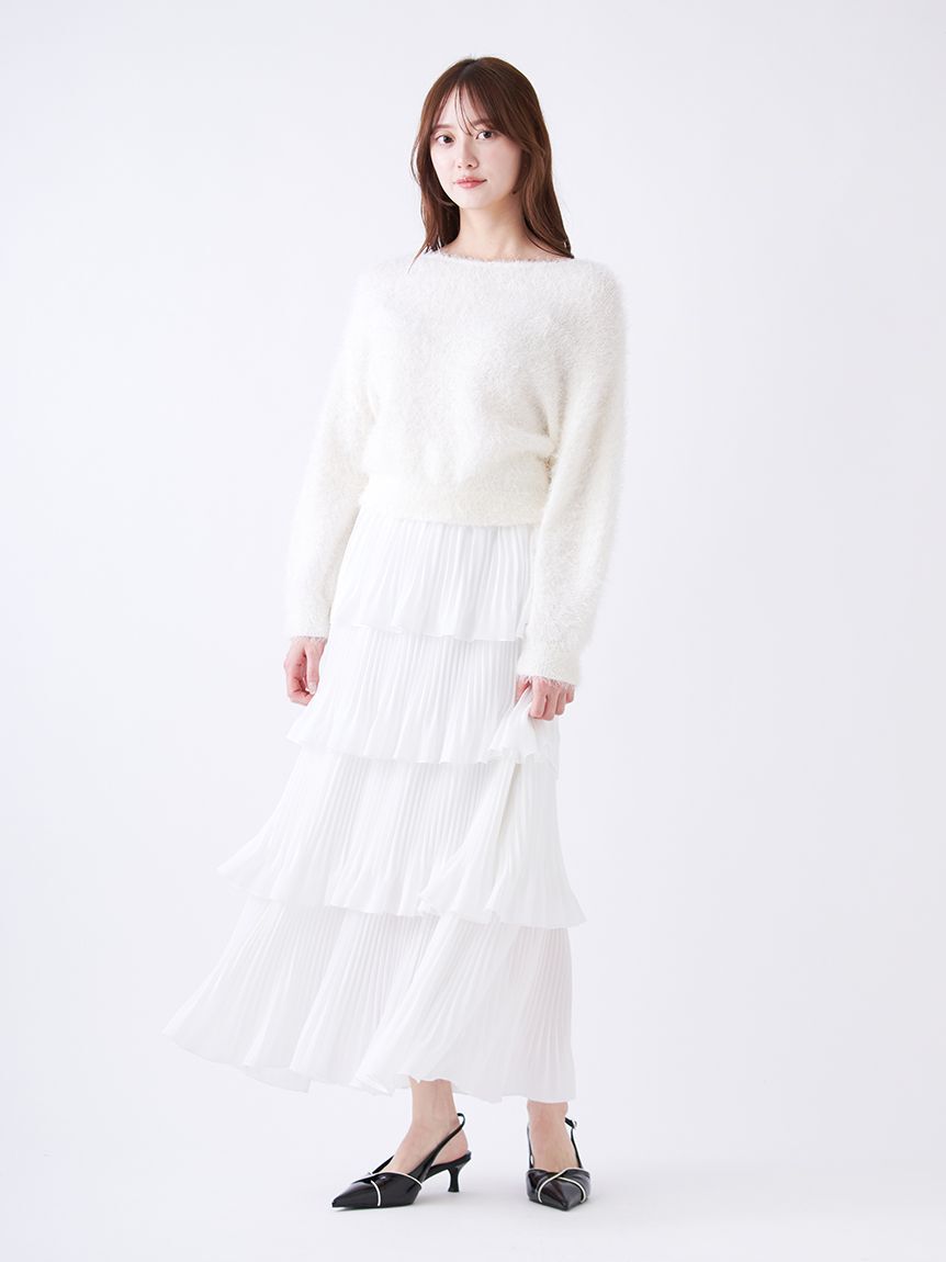 SNIDEL「ファーライクニットプルオーバー」|ニット・セーター|