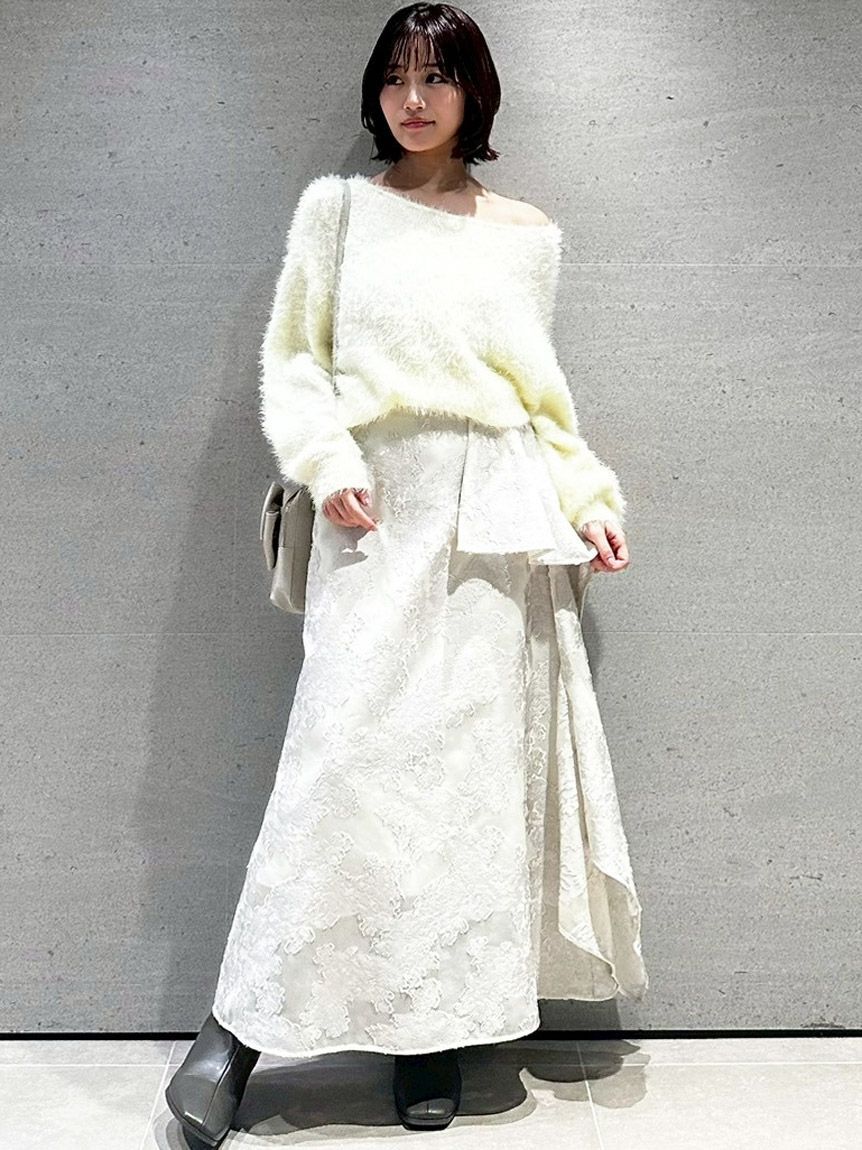 SNIDEL「ファーライクニットプルオーバー」|ニット・セーター|