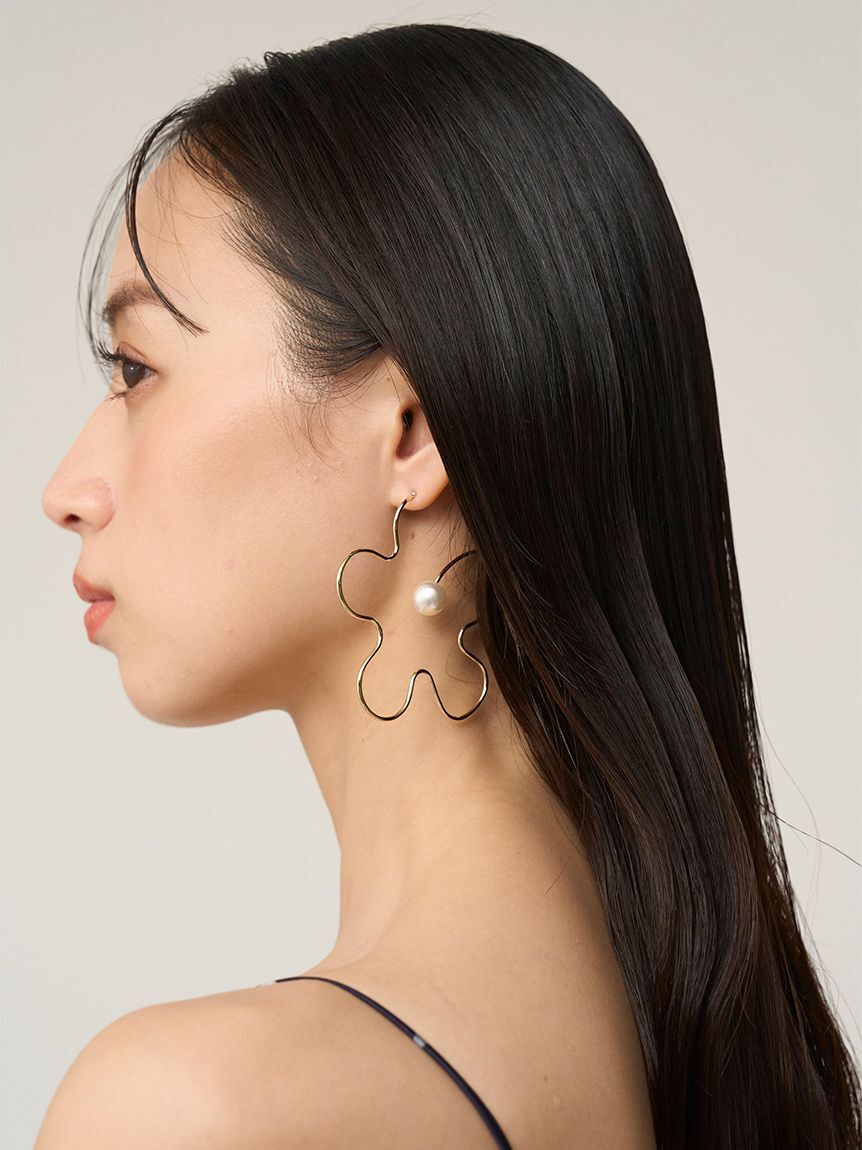 SNIDEL「フラワーバリエピアス」|ピアス|