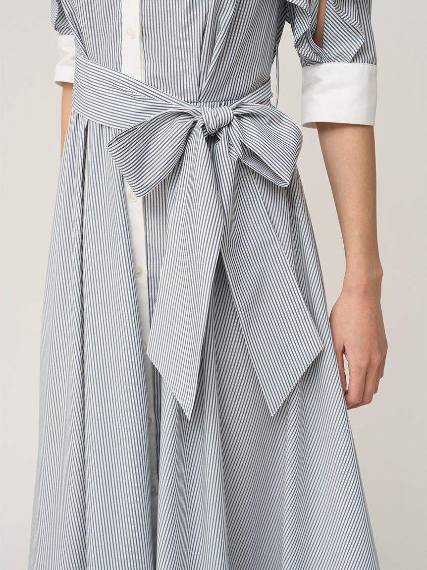 SNIDEL「Sustainableフリルデザインシャツワンピース」|ワンピース|