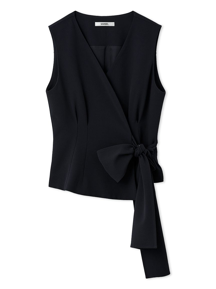 SNIDEL「Sustainableペプラムベストトップス」|シャツ・ブラウス|