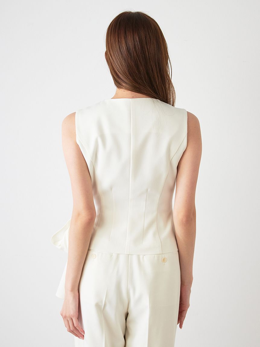 SNIDEL「Sustainableペプラムベストトップス」|シャツ・ブラウス|