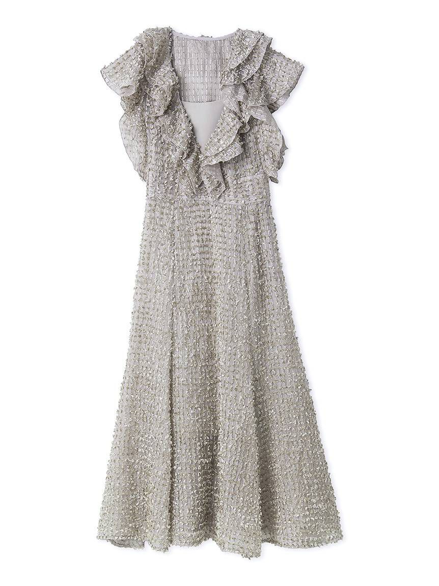 SNIDEL「ファブリックフリルドレス」|ドレス|