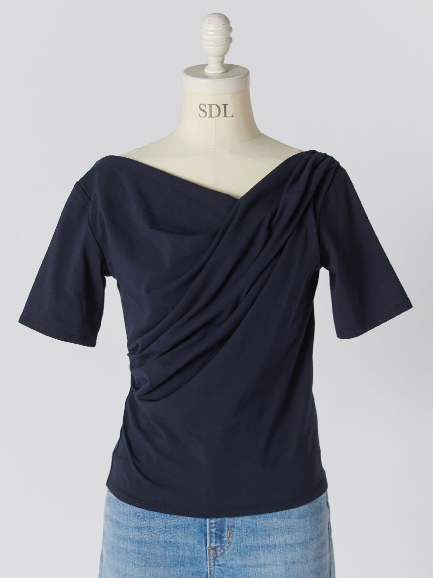 SNIDEL「バックオープンドレープカットプルオーバー」|Tシャツ・カットソー|