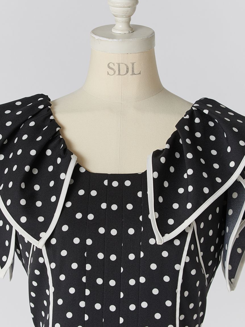 SNIDEL「【WEB限定00サイズあり】ラッフルカラープリントワンピース」|ワンピース|