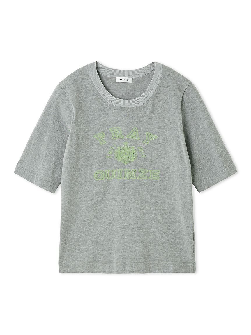 FRAY I.D「カレッジロゴインターシャニットプルオーバー」|ニット・セーター|GRY