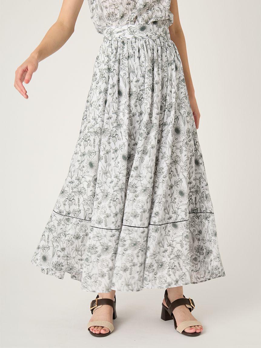 FRAY I.D「【FRAY I.D MADE WITH LIBERTY FABRIC】ギャザーフレアスカート／ウォッシャブル」|スカート|