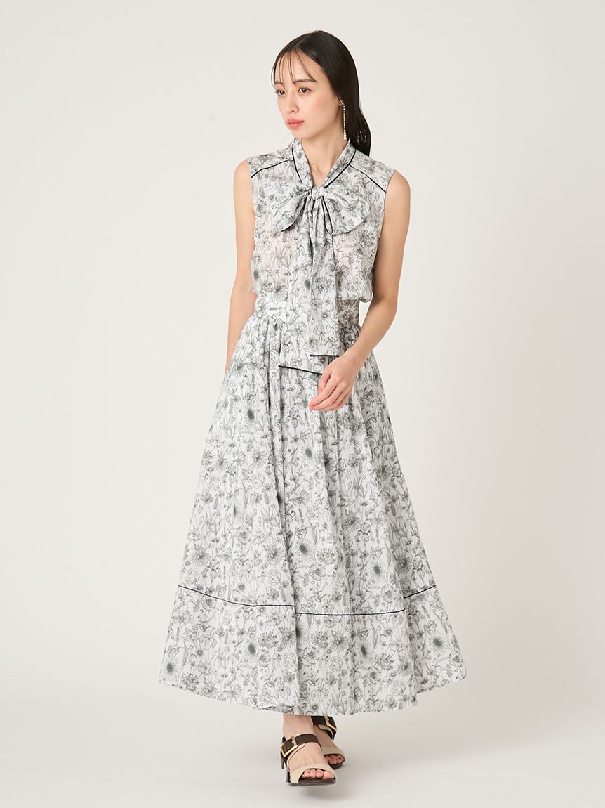 FRAY I.D「【FRAY I.D MADE WITH LIBERTY FABRIC】ギャザーフレアスカート／ウォッシャブル」|スカート|