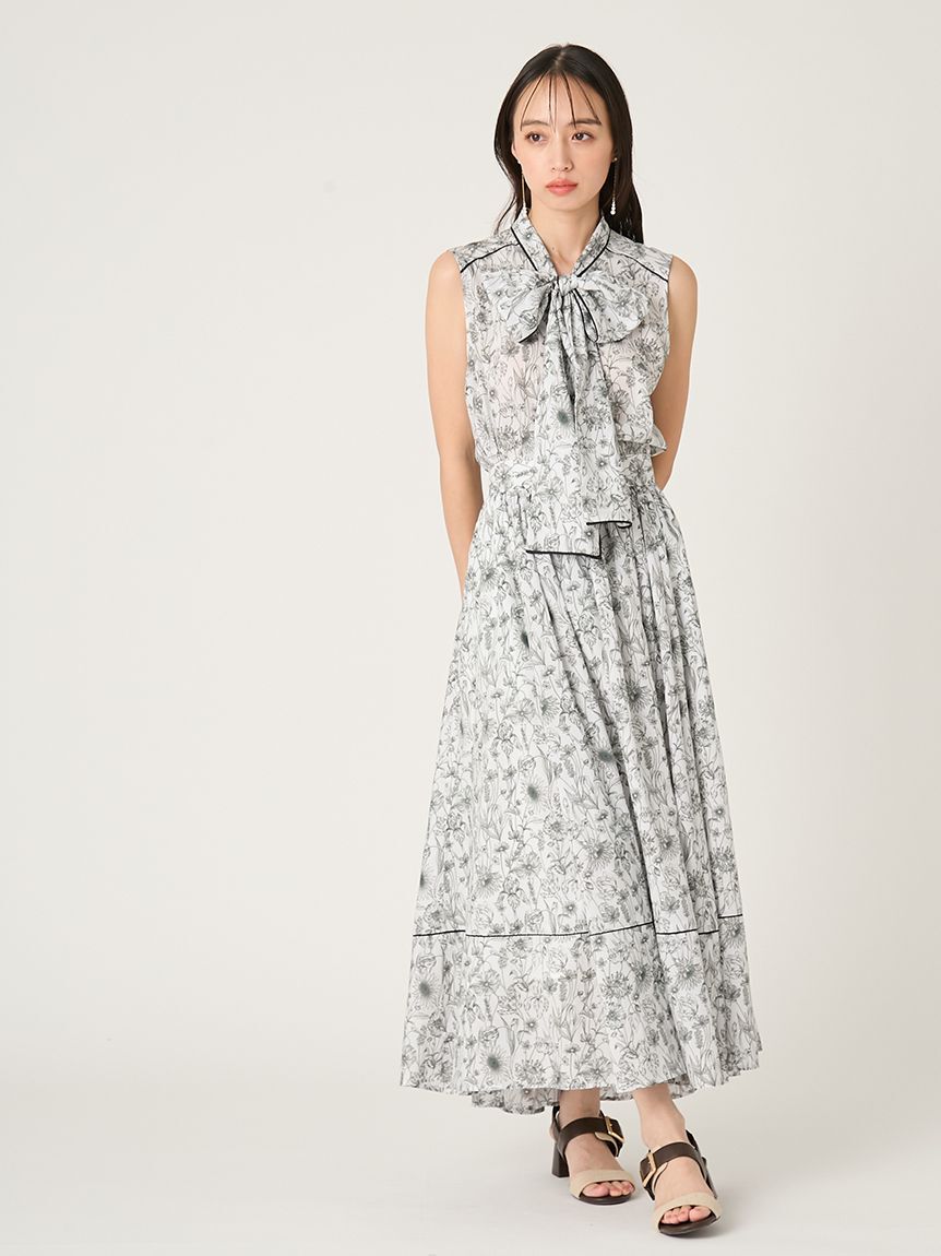 FRAY I.D「【FRAY I.D MADE WITH LIBERTY FABRIC】ギャザーフレアスカート／ウォッシャブル」|スカート|