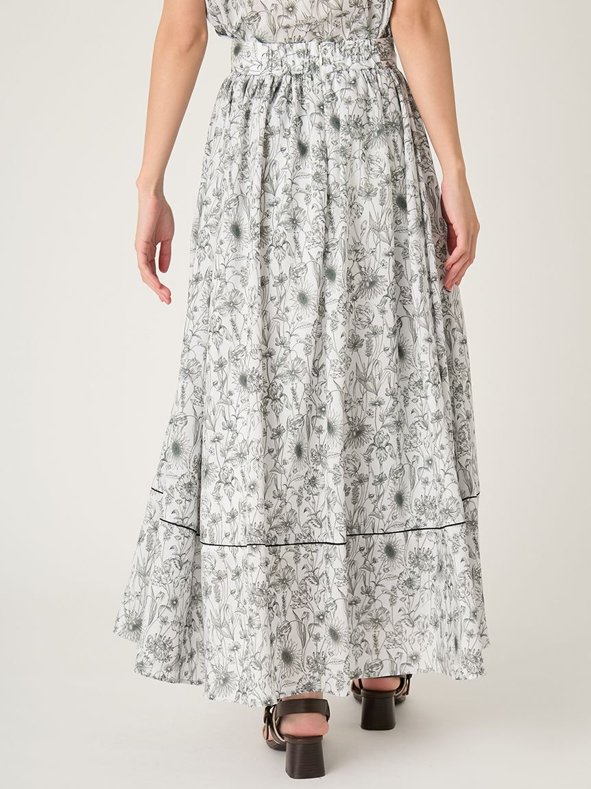 FRAY I.D「【FRAY I.D MADE WITH LIBERTY FABRIC】ギャザーフレアスカート／ウォッシャブル」|スカート|