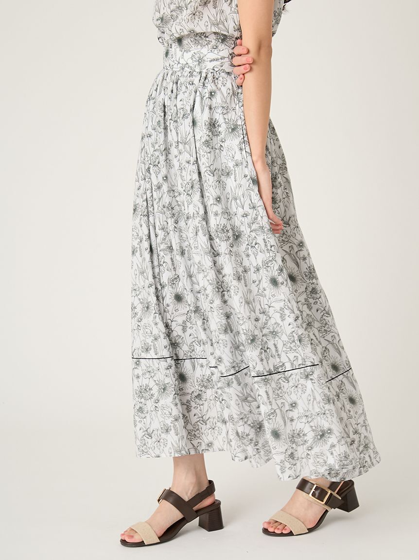 FRAY I.D「【FRAY I.D MADE WITH LIBERTY FABRIC】ギャザーフレアスカート／ウォッシャブル」|スカート|