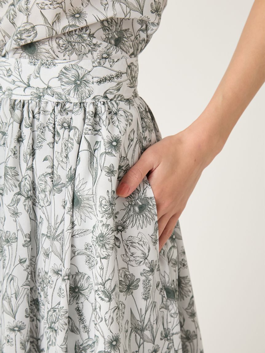 FRAY I.D「【FRAY I.D MADE WITH LIBERTY FABRIC】ギャザーフレアスカート／ウォッシャブル」|スカート|