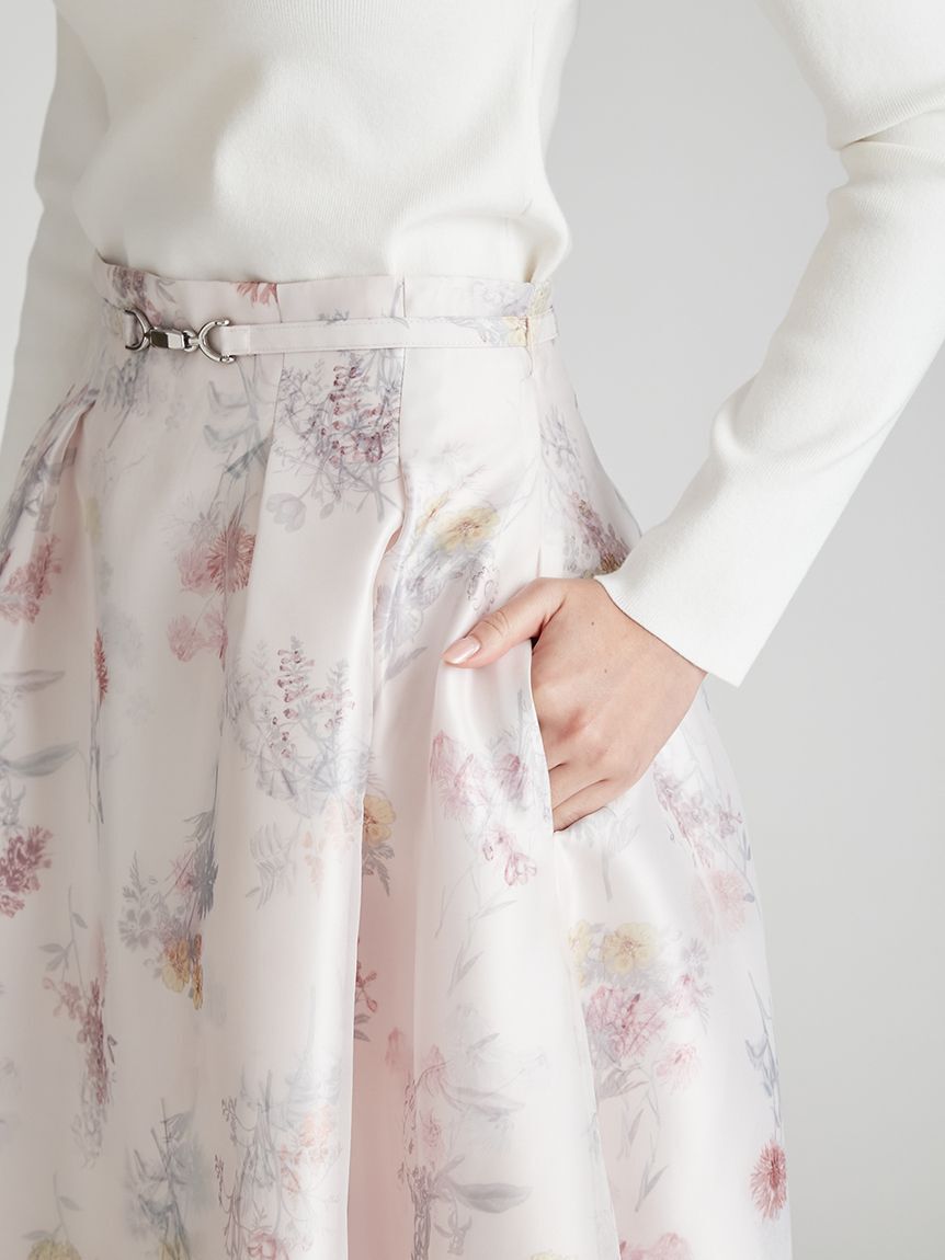 CELFORD「レイヤードフラワープリントスカート」|スカート|