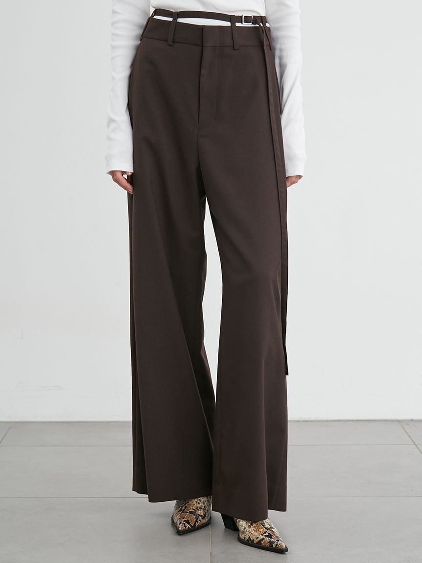 styling/「【セットアップ対応】ダブルベルトスーツパンツ」|チノ|